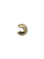 4mm Crimp Cover Gold Plated Qty 24