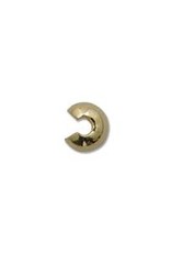 4mm Crimp Cover Gold Plated Qty 24