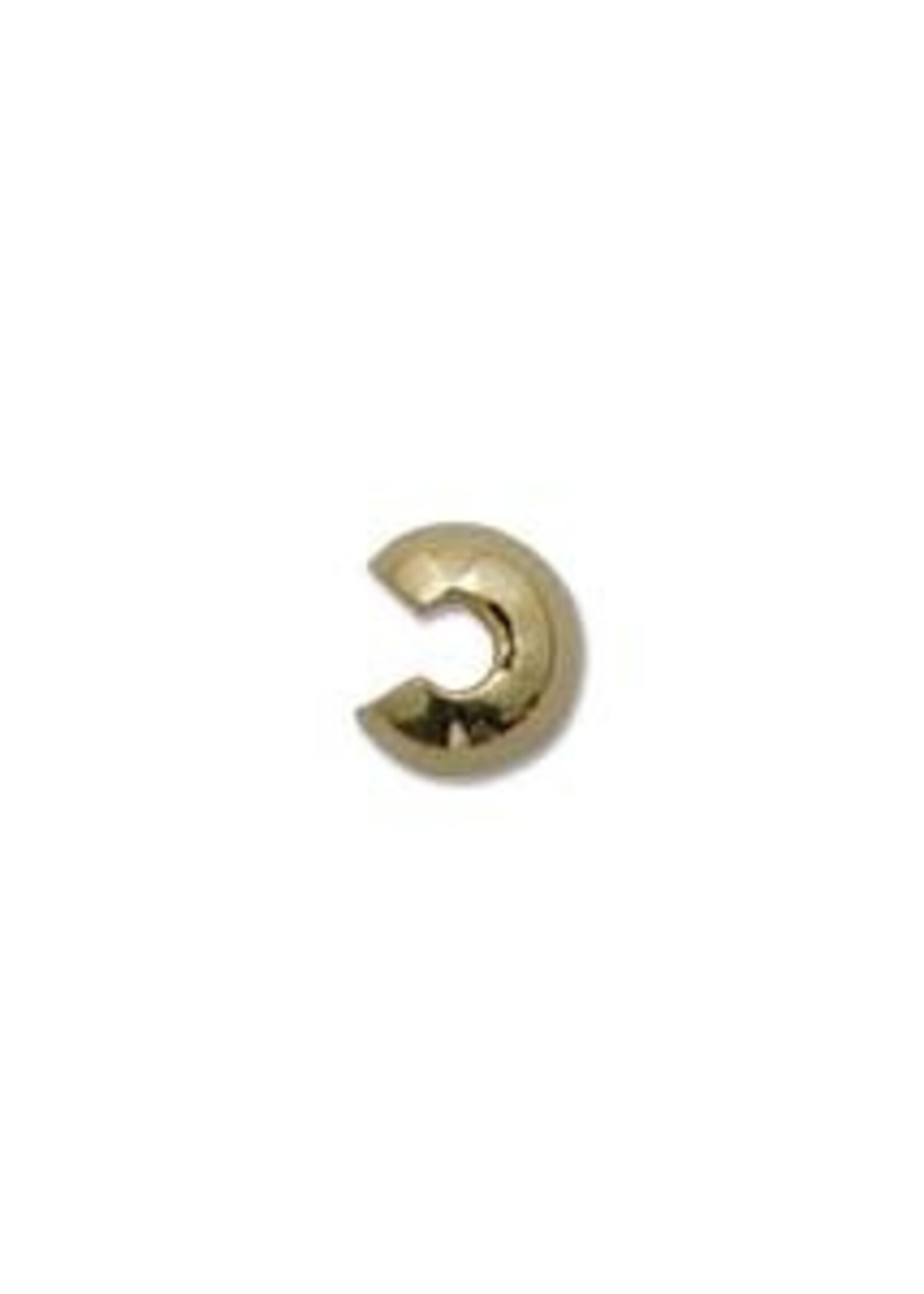 4mm Crimp Cover Gold Plate Qty 144
