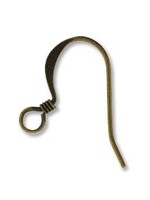 Coil Earwires Antique Brass Qty 24