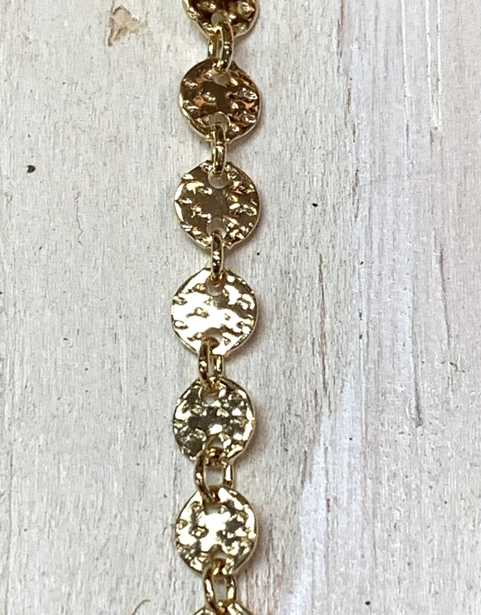 4mm Hammered Connector Chain 14 K Gold Filled Inch