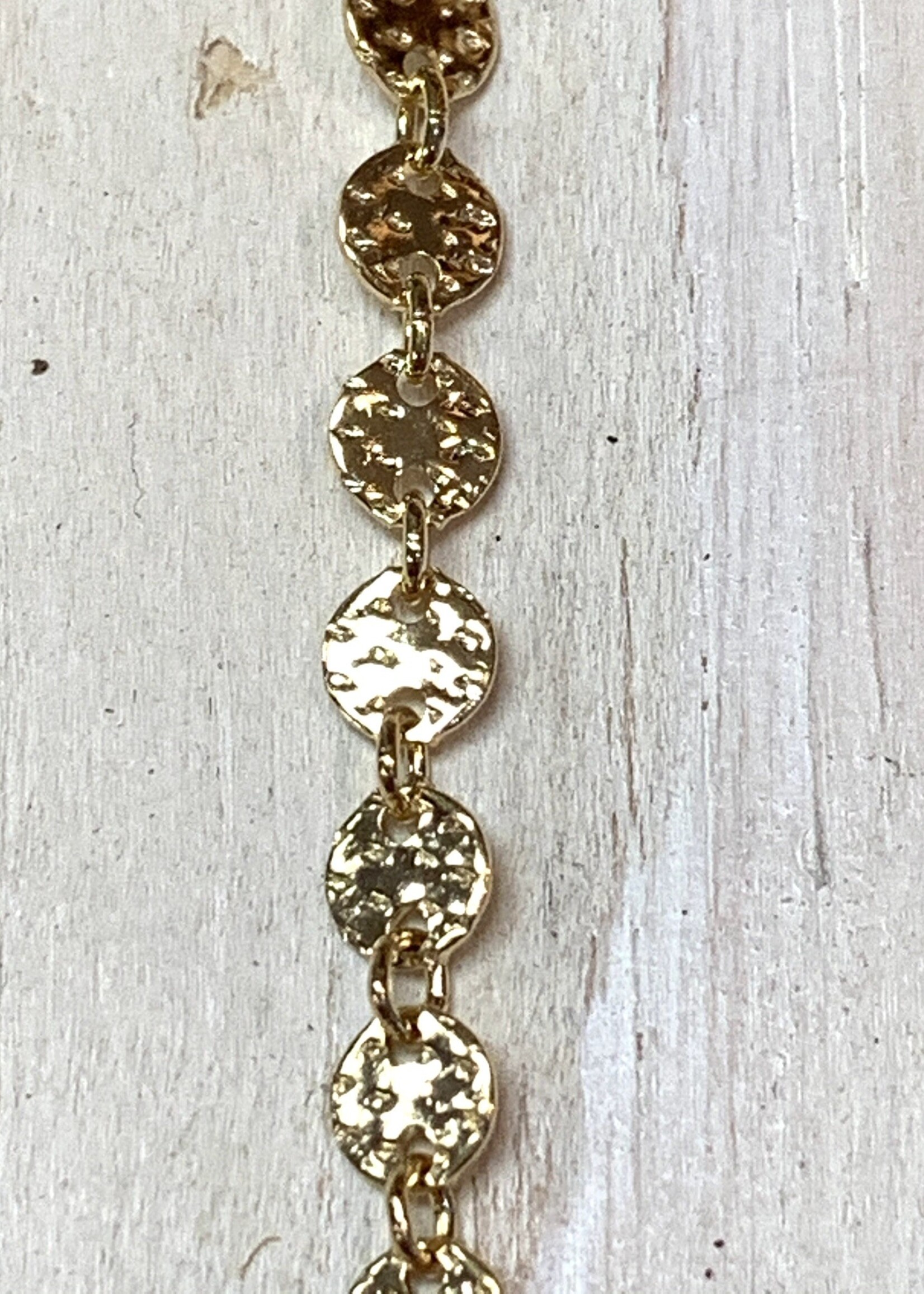 4mm Hammered Connector Chain 14 K Gold Filled Inch