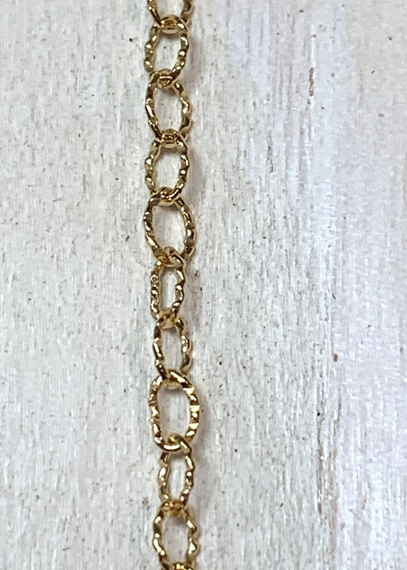 2.1mm Knurled Chain 14k Gold Filled Inch