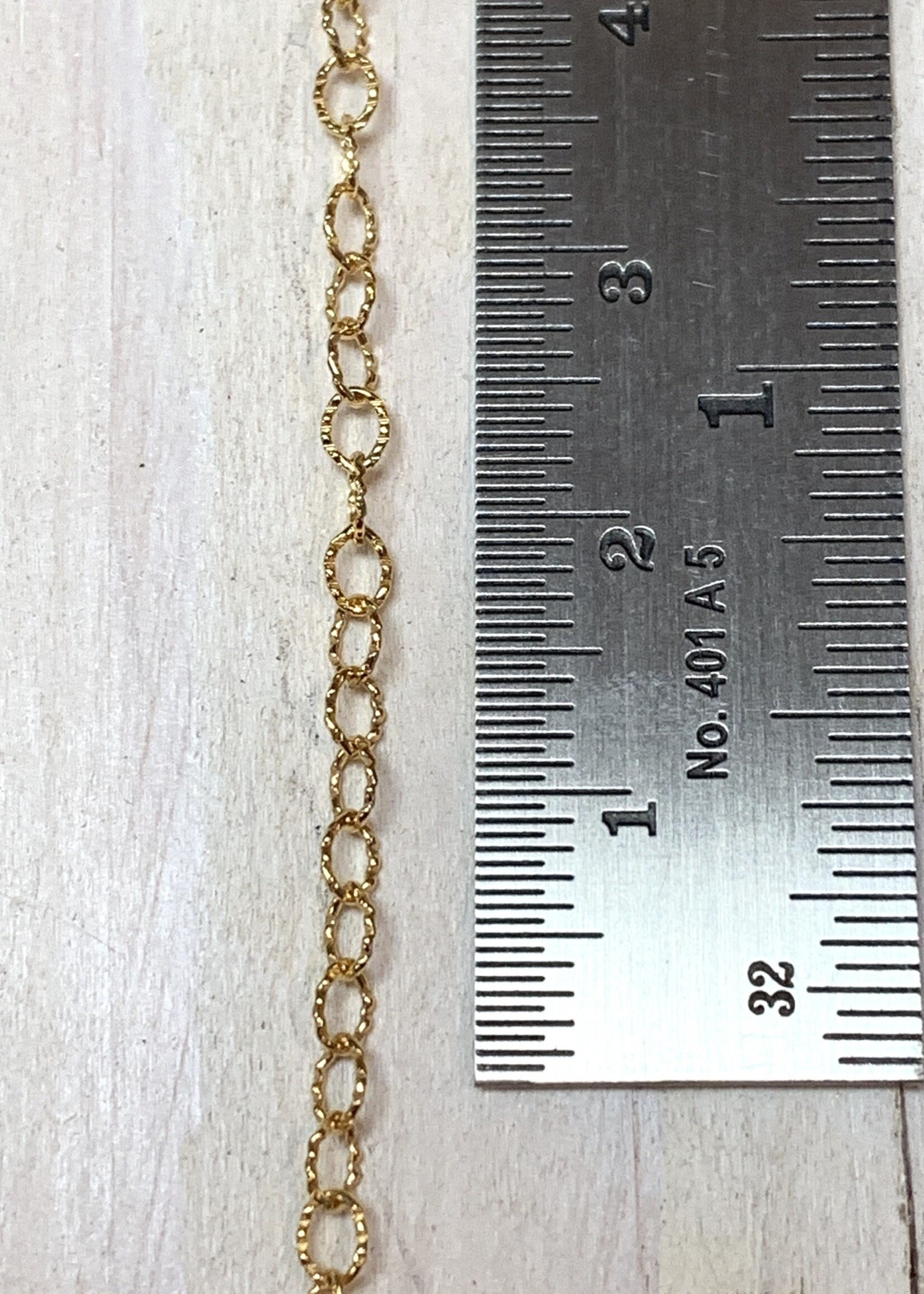 2.1mm Knurled Chain 14k Gold Filled Inch