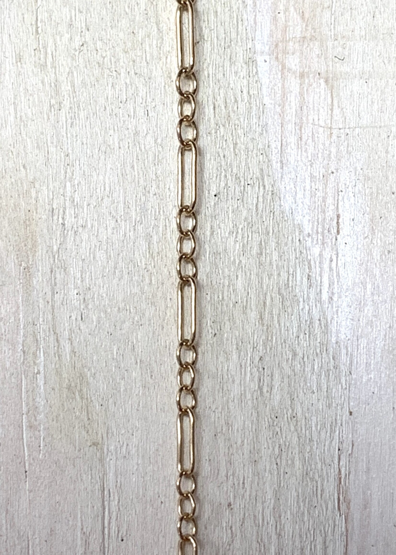 4.7 x 1.6mm Long Short Chain 14k Gold Filled Inch