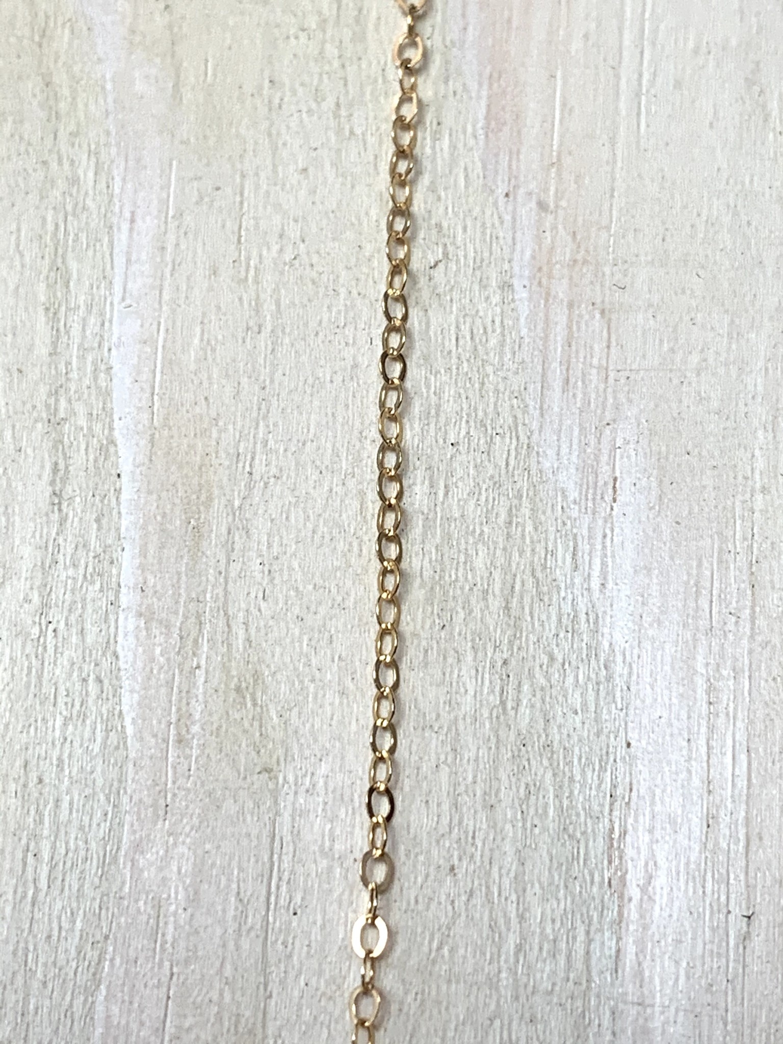 1FT 3mm 14k Gold Filled Chain by Foot, Unfinished Flat Round Link