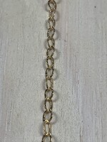 Textured Oval Chain Gold Plated over Sterling Silver Inch