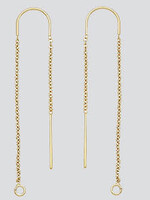 3" U Center Threader Earrings 14k Gold Filled Pair