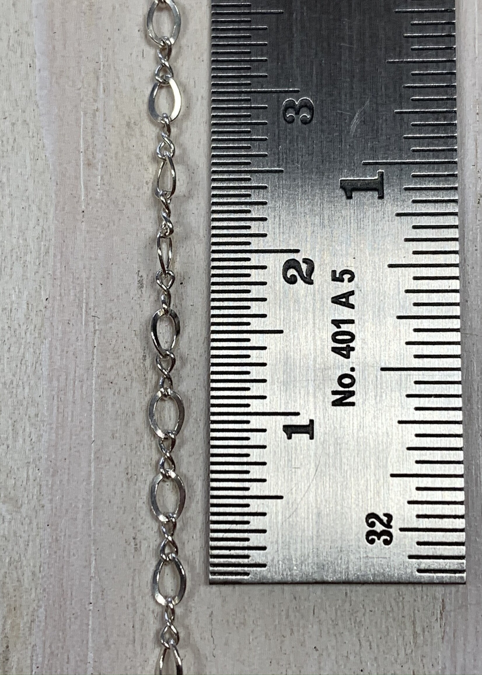 2.1mm Figure 8 Sterling Silver Chain Inch