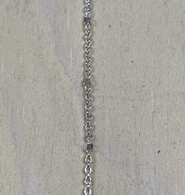 Faceted Satellite Chain Sterling Silver Inch