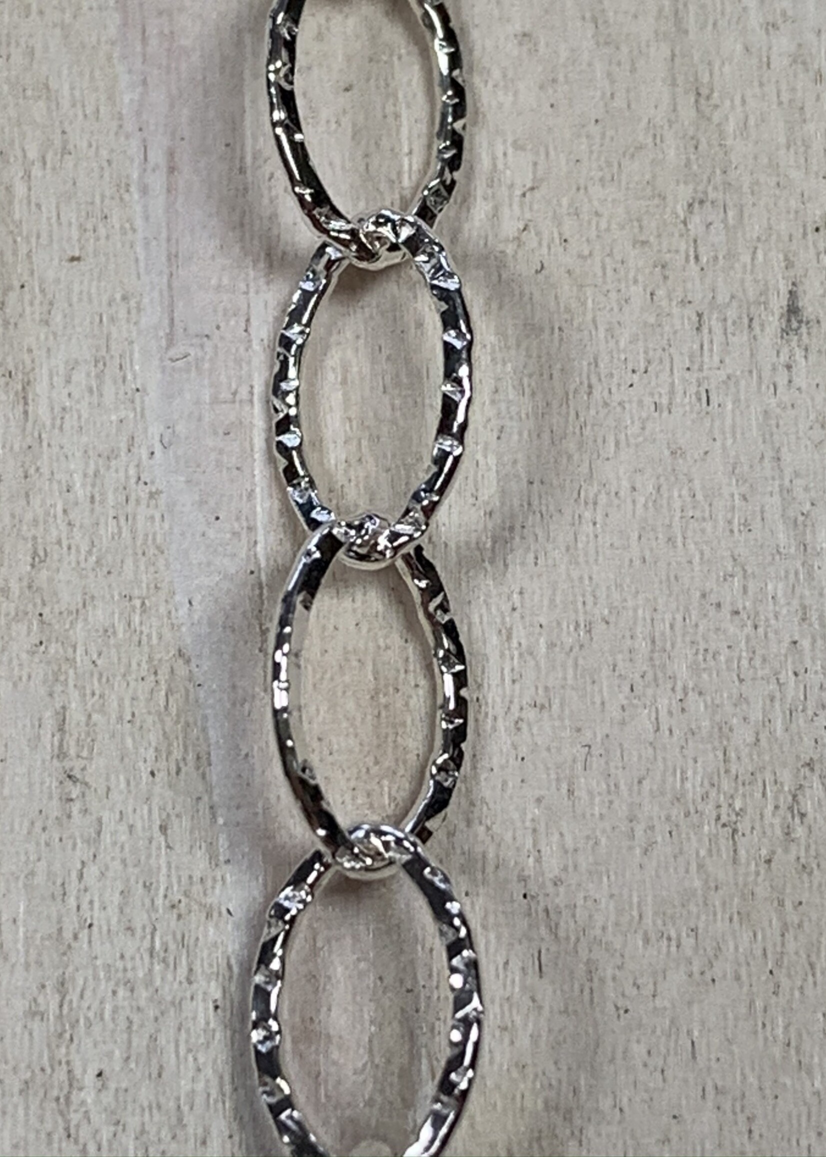 6mm Oval w/Diamond Pattern SS Chain Inch