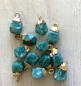 Tiny Point Charms Amazonite Gold