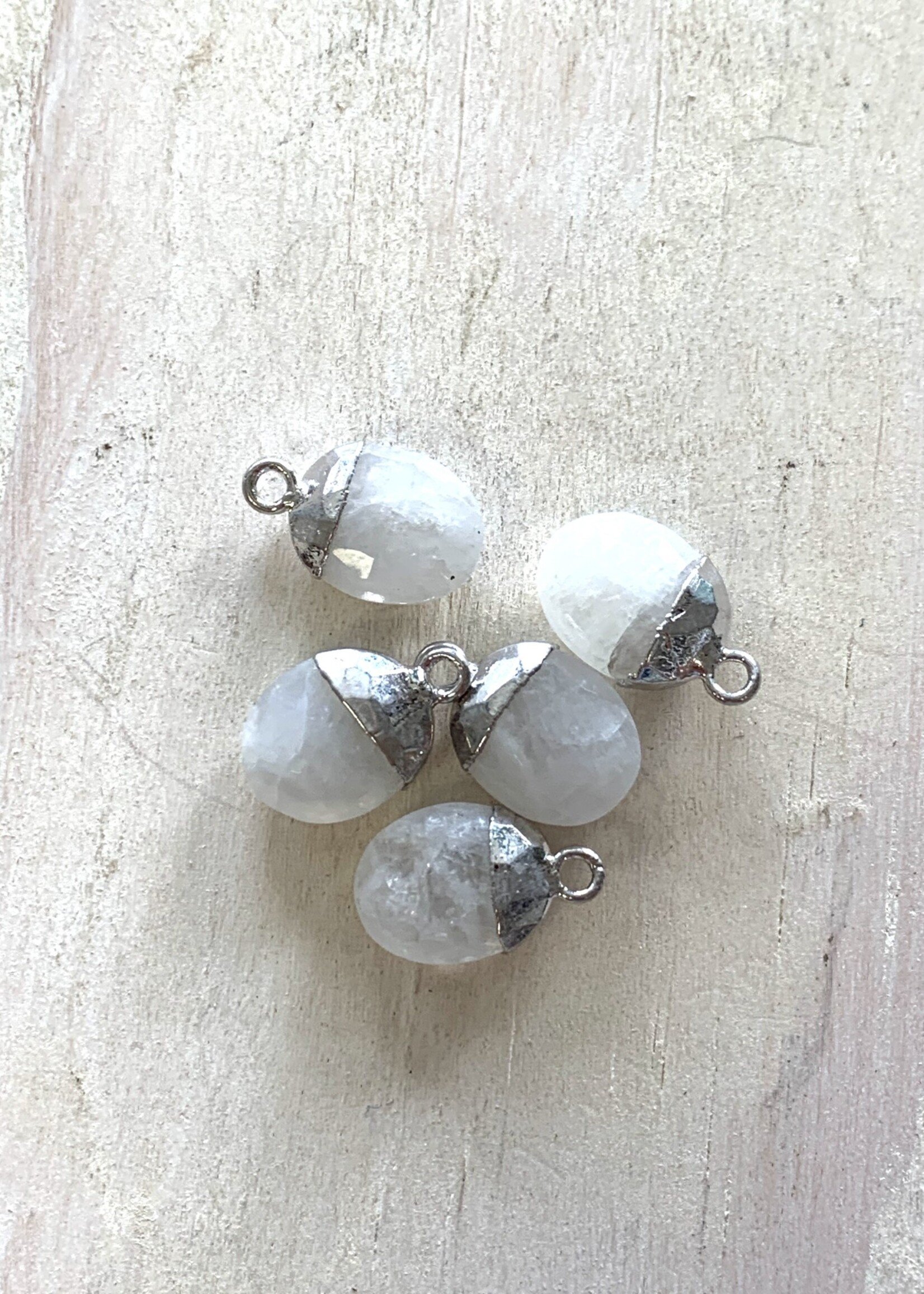 Moonstone Oval Drops Silver