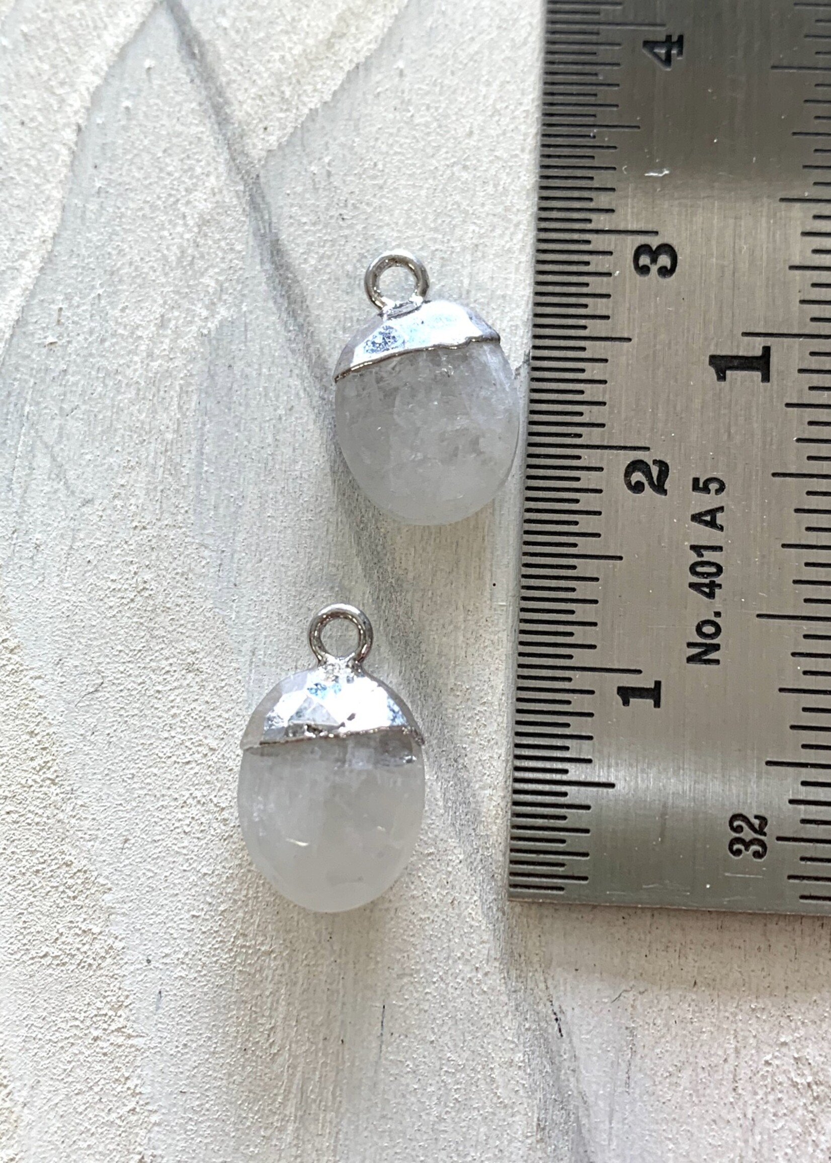 Moonstone Oval Drops Silver