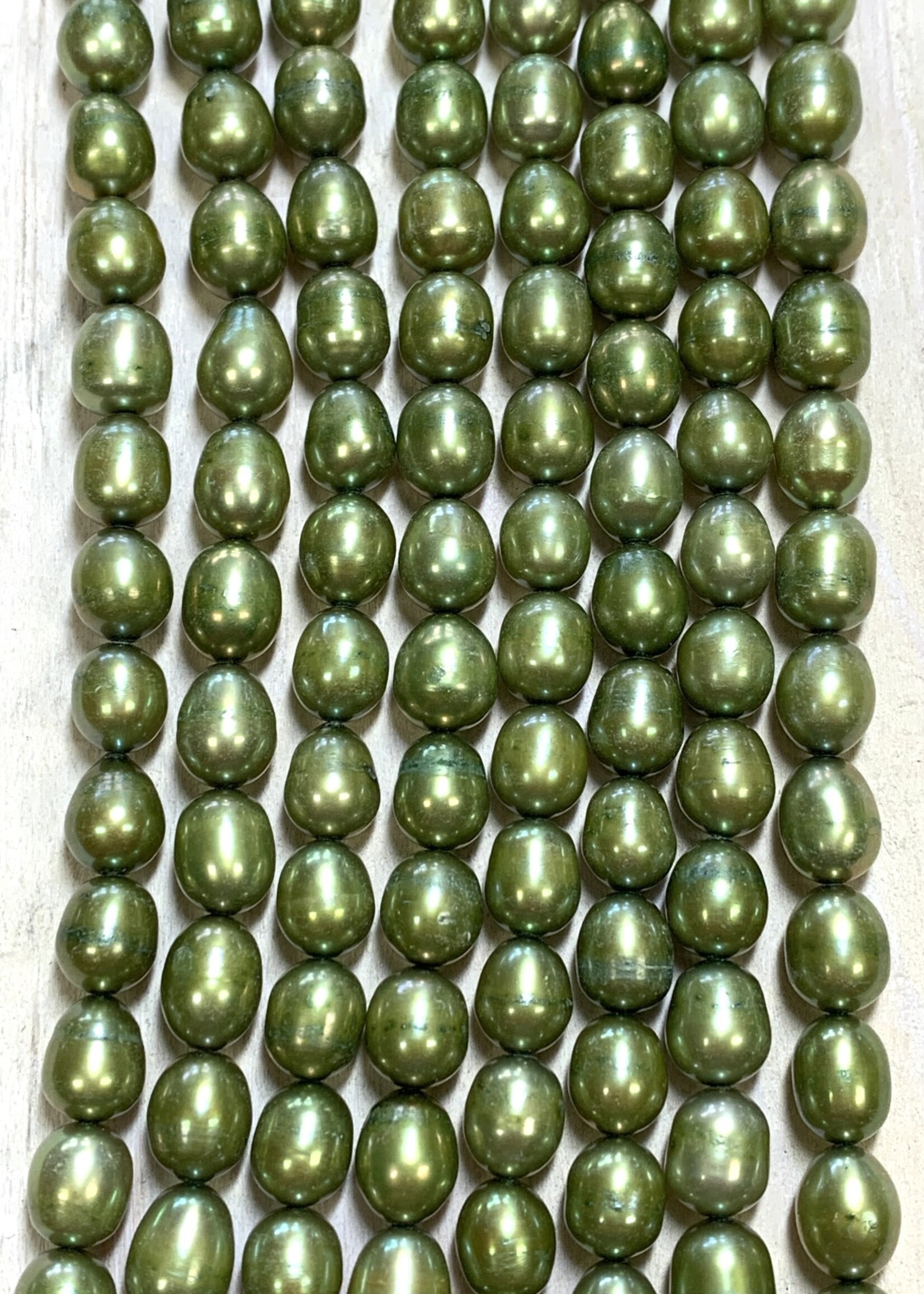 Rice Pearls Saige Green Strand