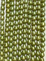 Rice Pearls Lime Green Strand