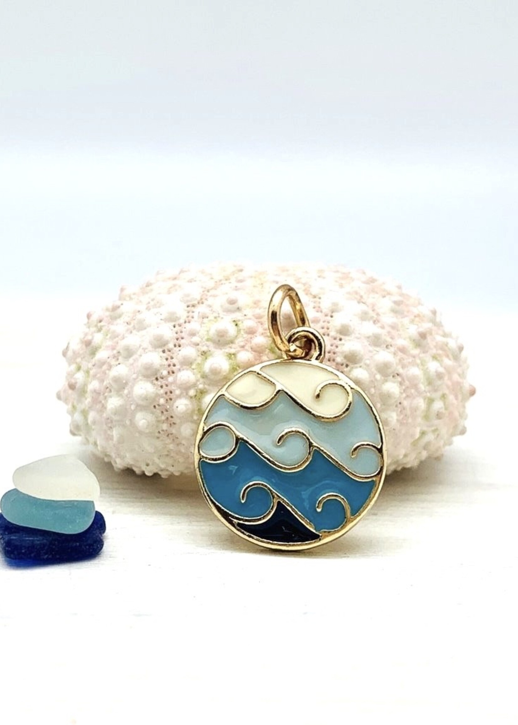 Wave Enamel Charm