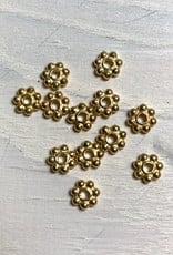 5mm Daisies Gold Vermeil Qty 12