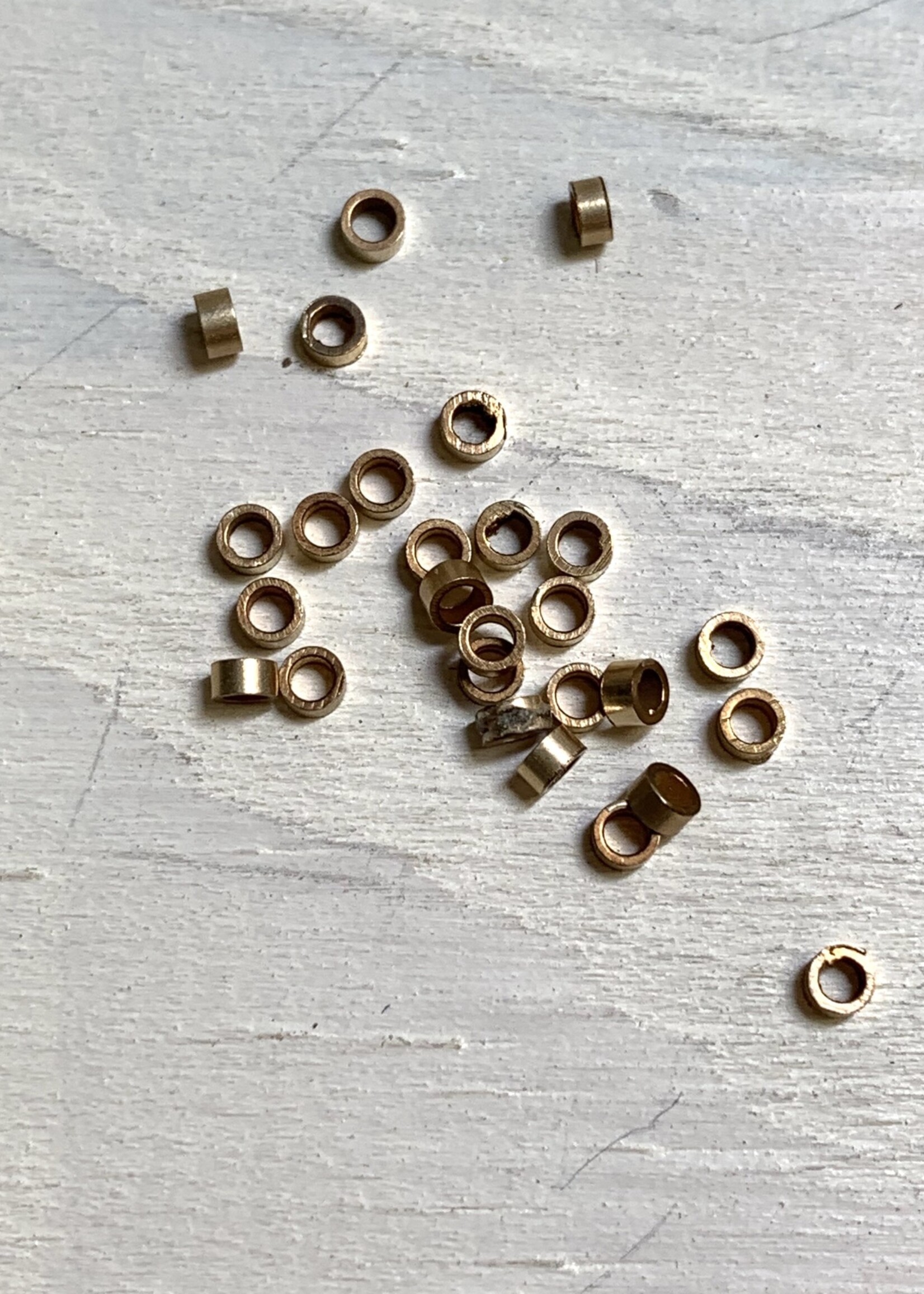 1x2 Crimp Tubes, 14k Gold Filled qty 25