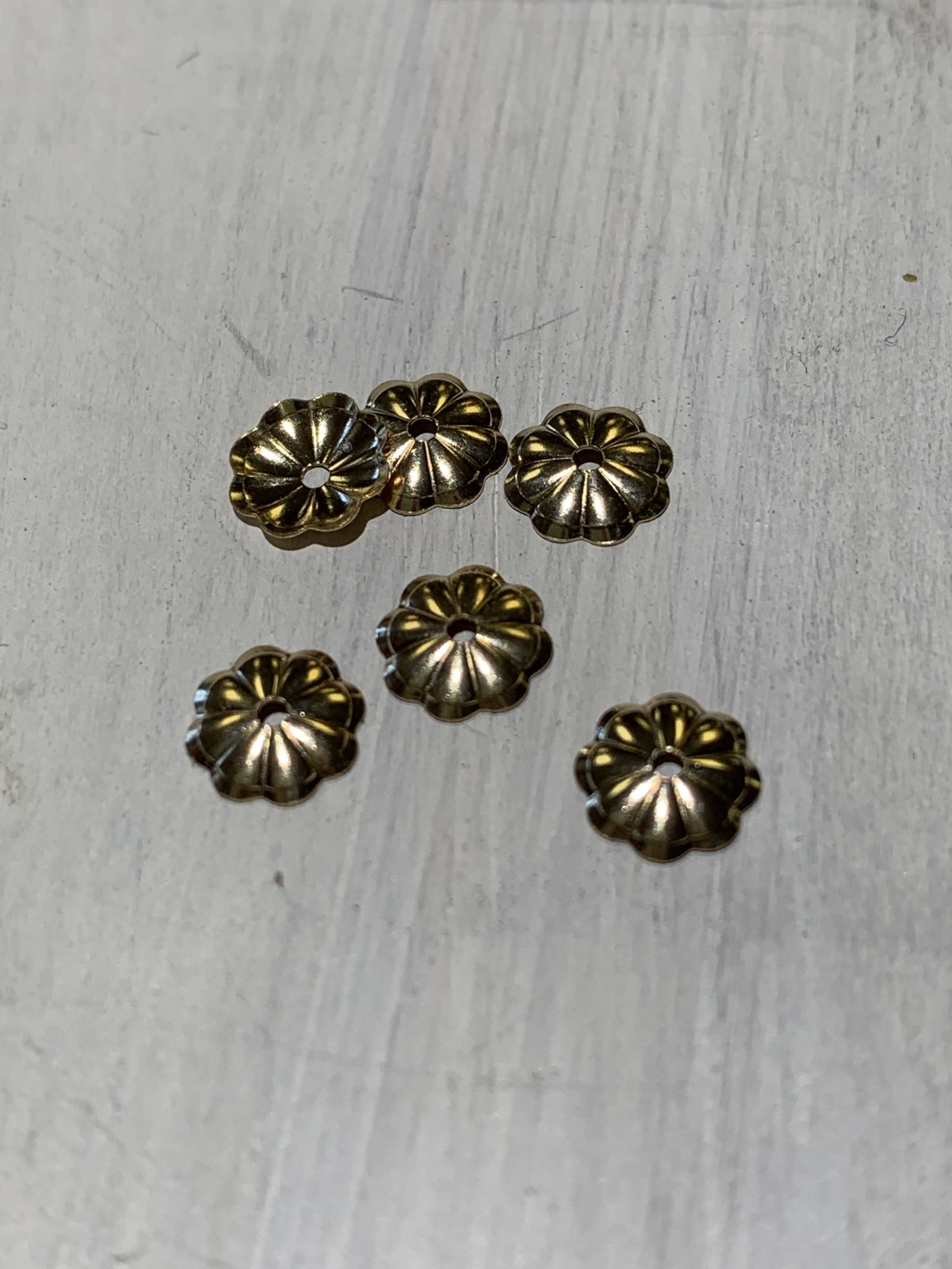 Gold Bead Caps - 6mm Bead Caps - Metal Bead Caps - Metal
