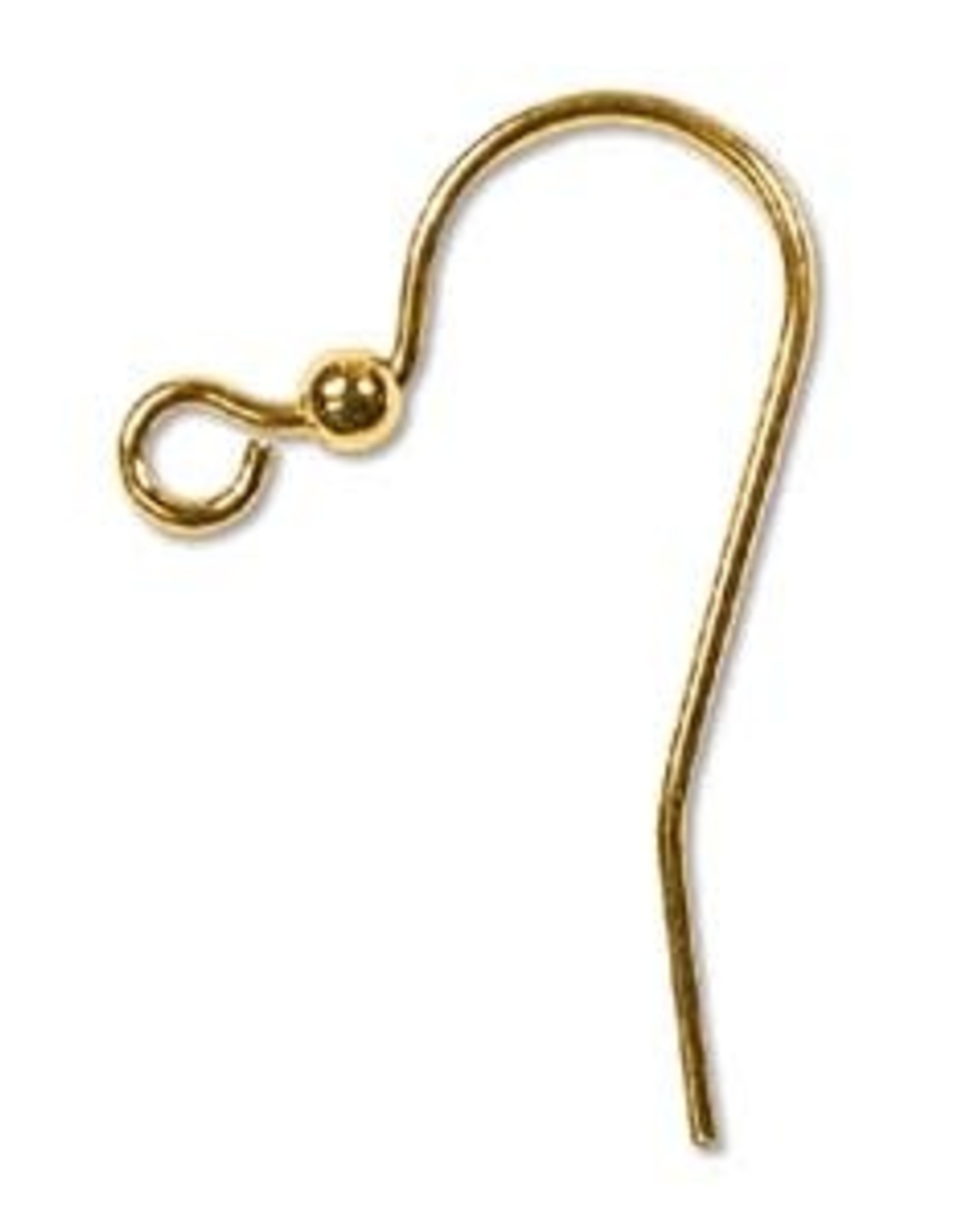 Ball Earwires Gold Plate Qty 12