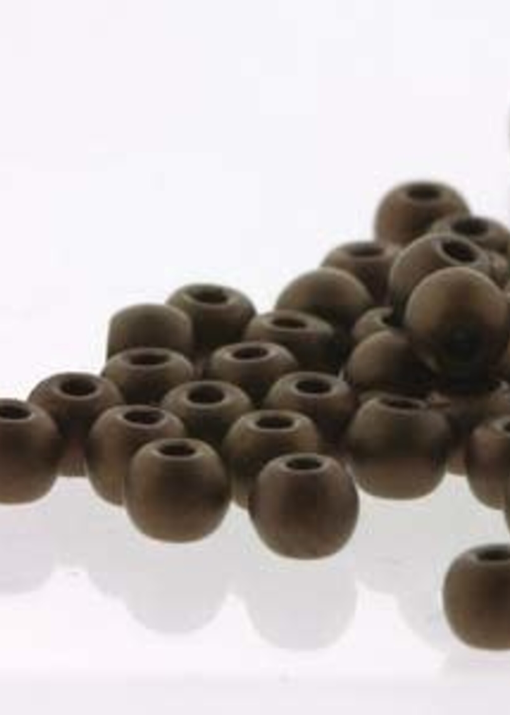 2mm Round Druk Beads Dark Bronze  Matt Qty 50