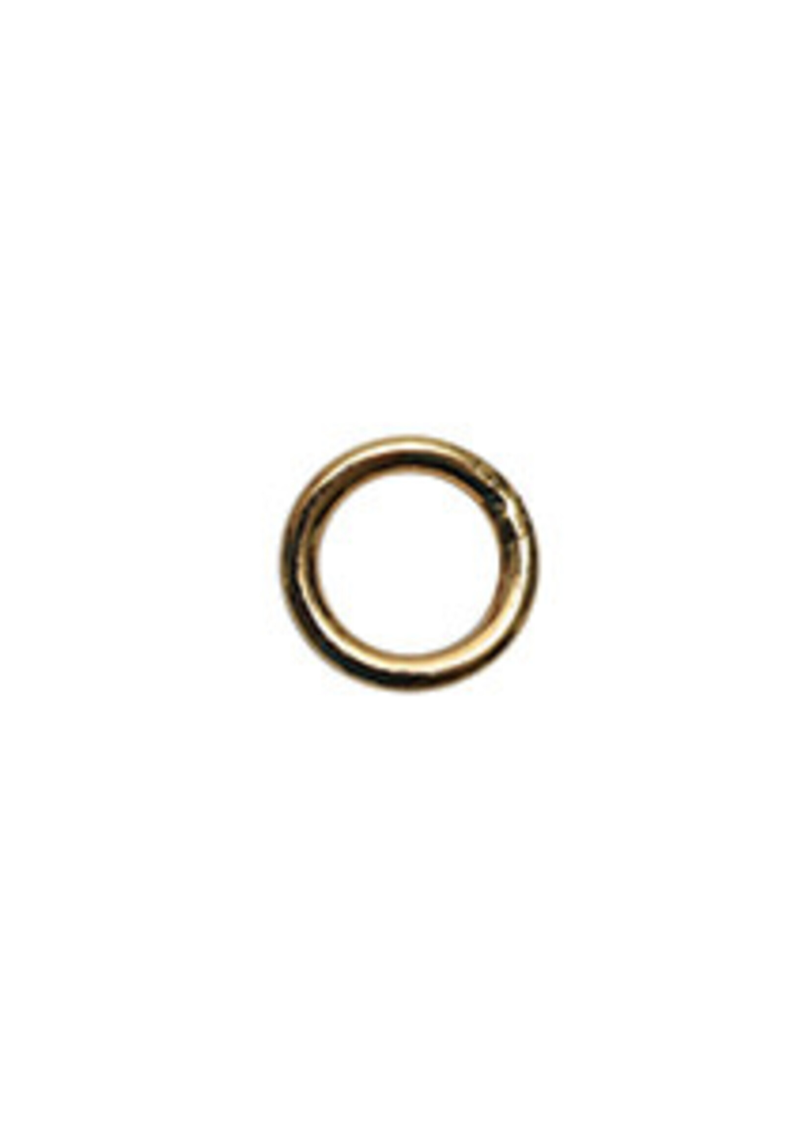 6mm Closed Ring 19ga Gold Plate Qty 12