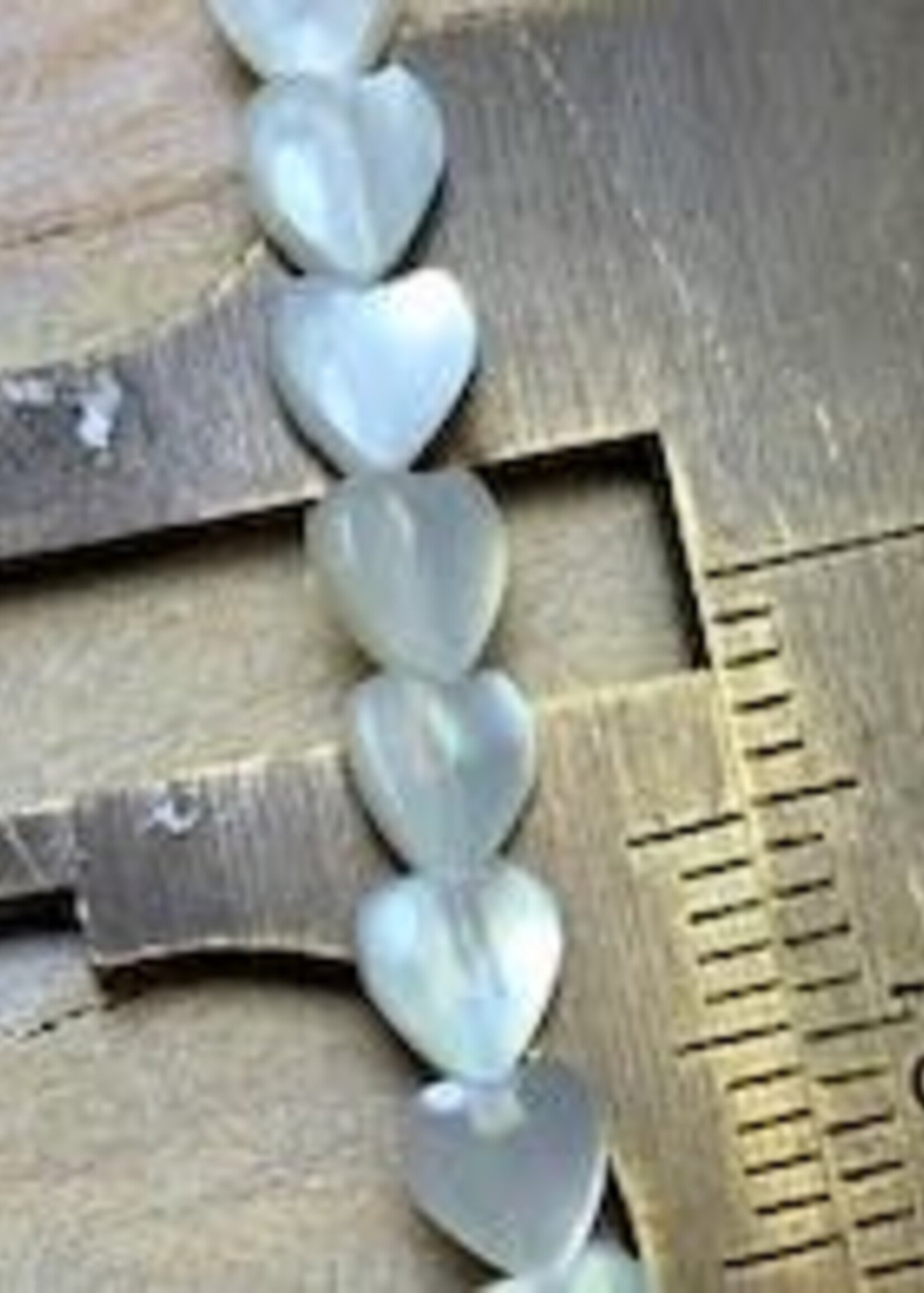 6mm Heart White MOP ea