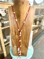 Leather and Pearl Braided Lariat Class