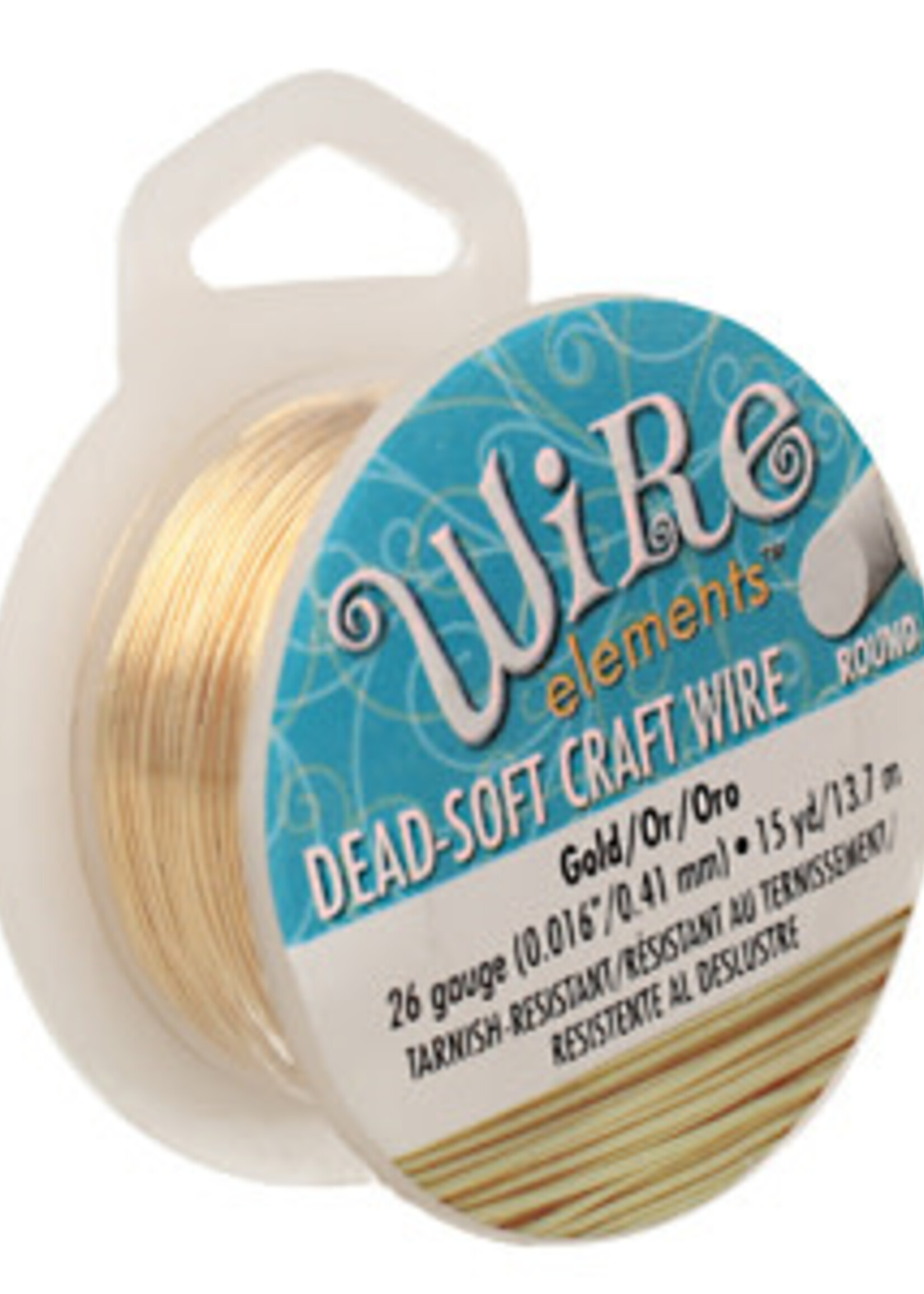 Craft  Wire 26ga. Gold Plate 15yd