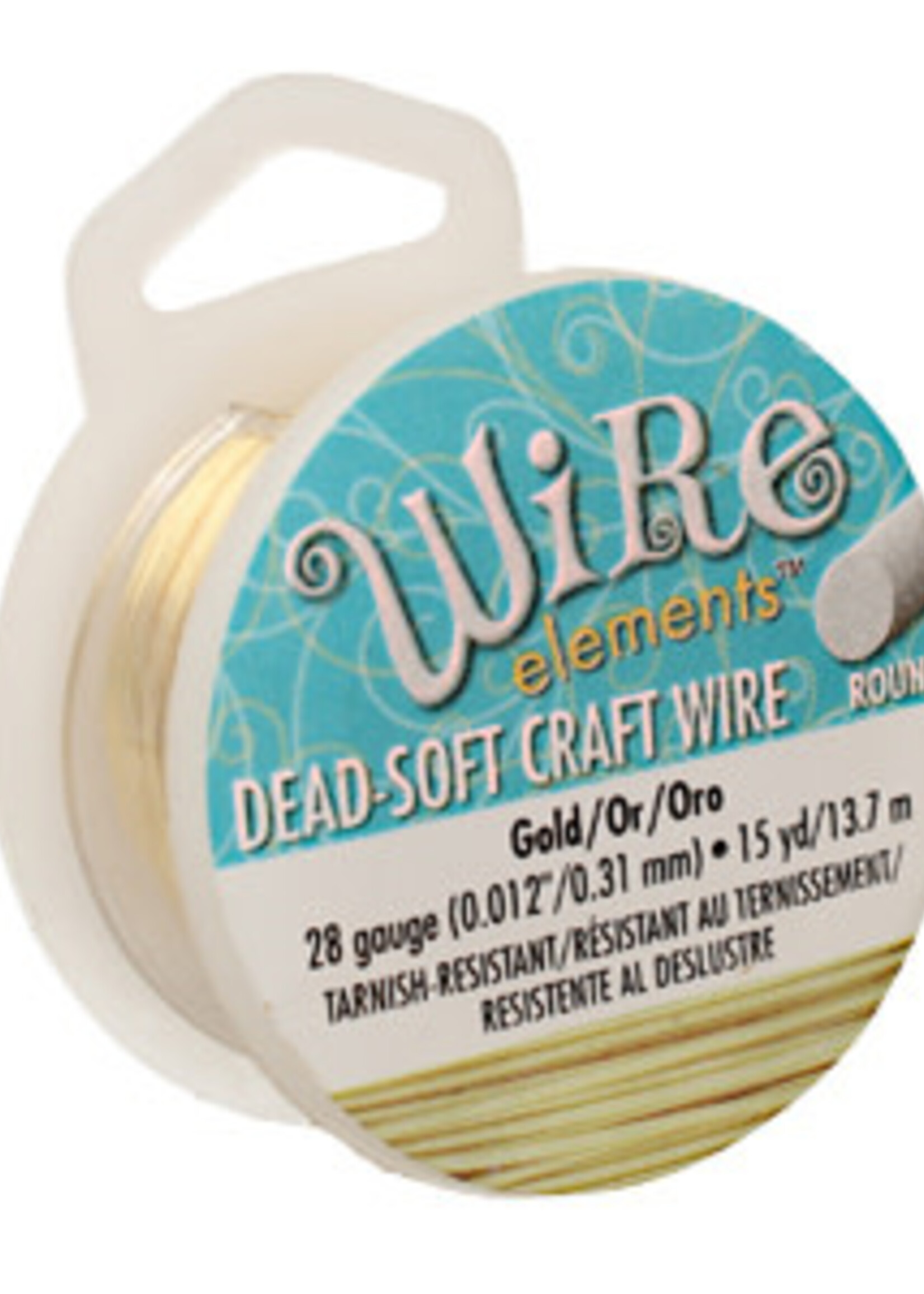 Craft  Wire 28ga. Gold Plate 15yd