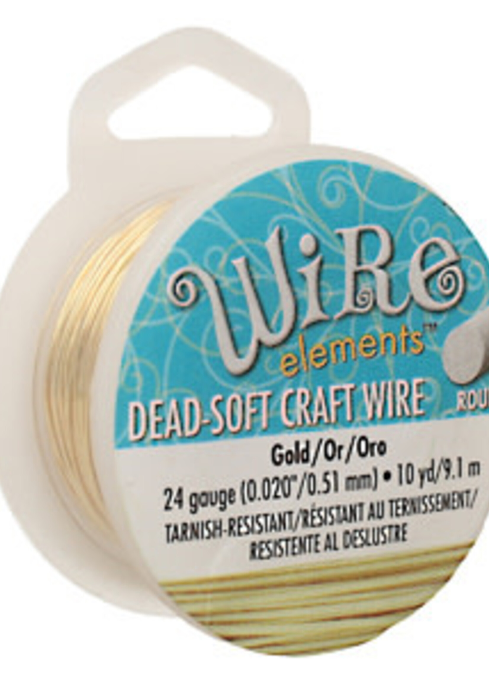 Craft  Wire 24ga. Gold Plate 10yd