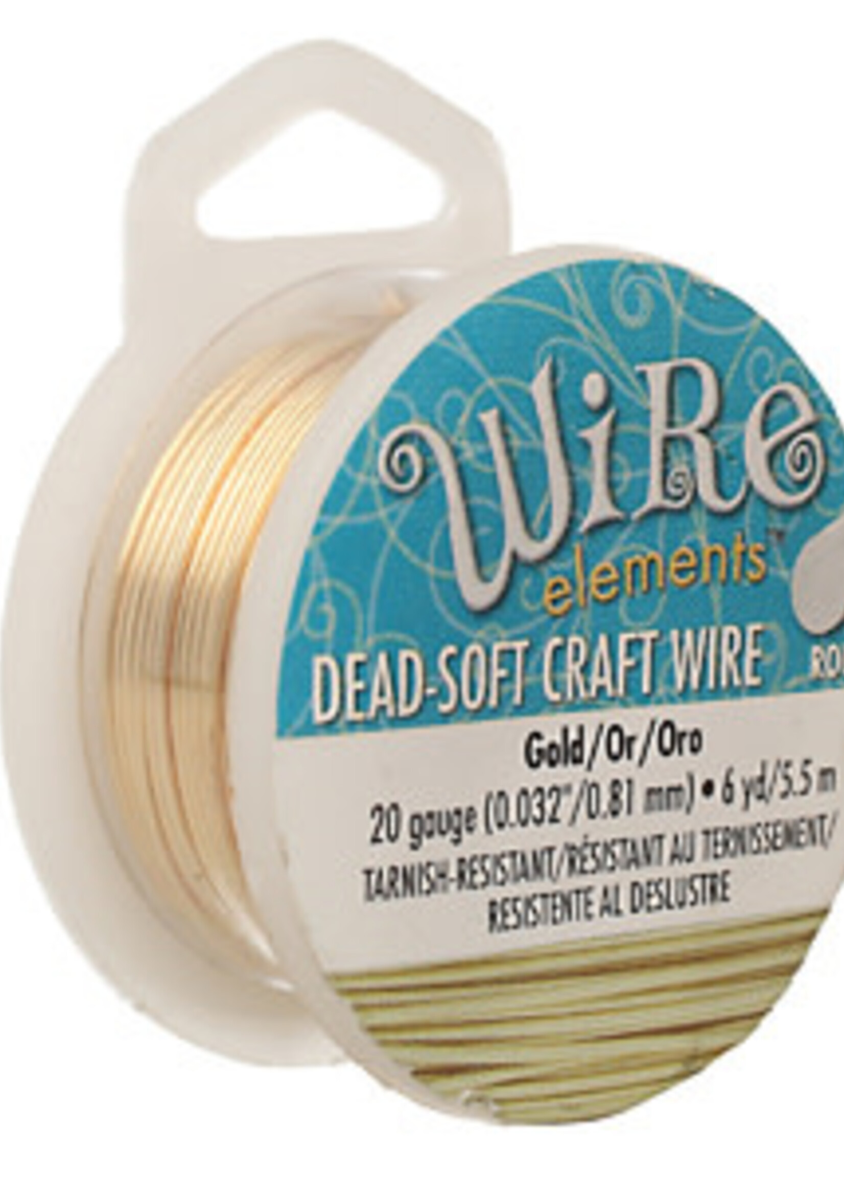 Craft Wire 20ga Gold Plate 6yds