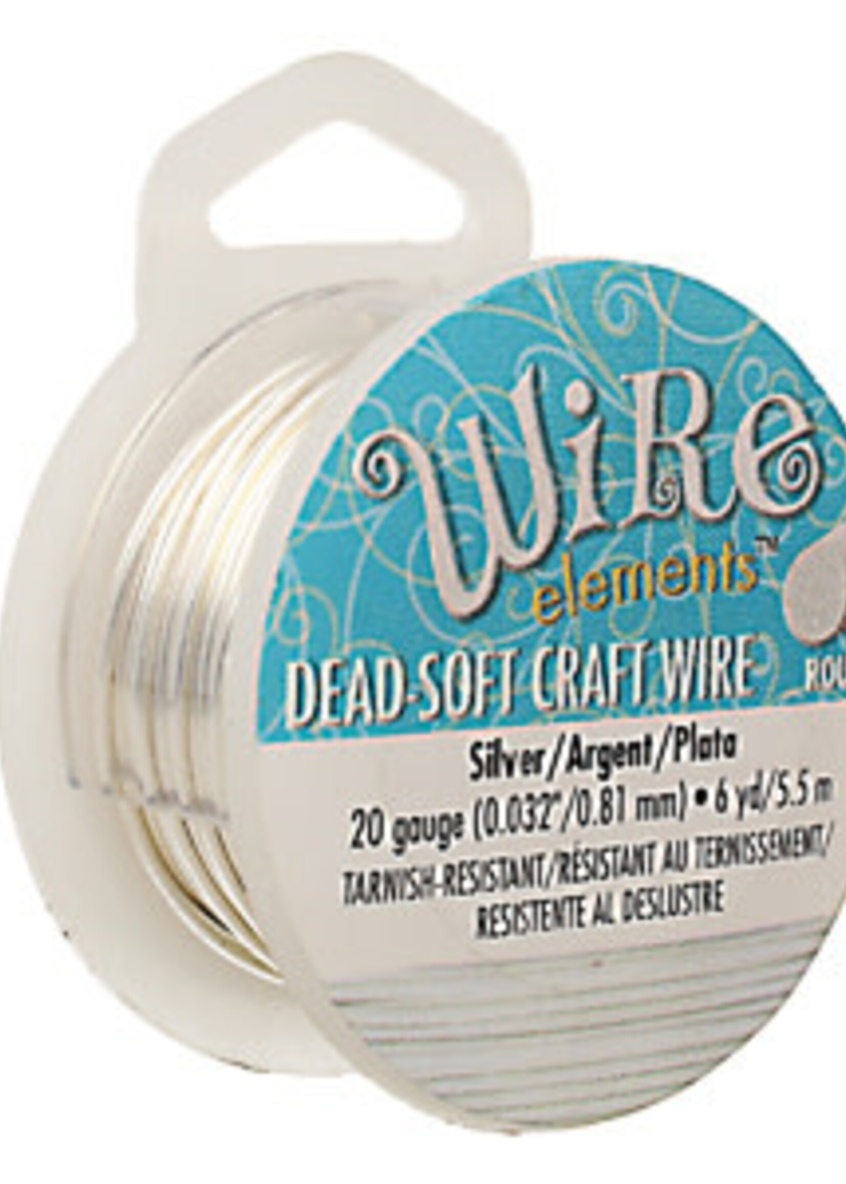 Craft Wire 20ga Silver Plate 6yd