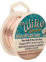 Craft  Wire 18 ga Rose Gold Plate 4yd