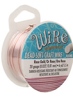 Craft Wire 20ga Rose Gold Plate 6yd