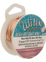 Craft Wire 22ga. Rose Gold Plate  8yd