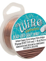 Craft  Wire 28ga. Antique Copper 40yd