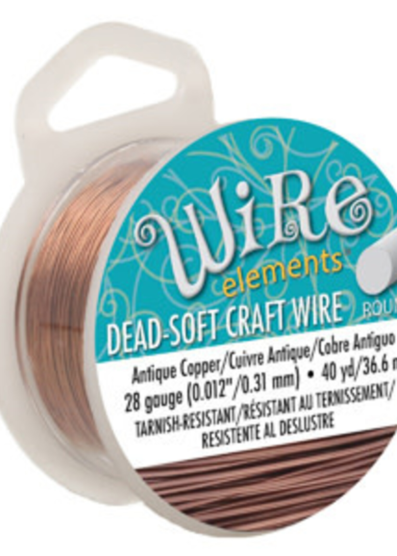 Craft  Wire 28ga. Antique Copper 40yd