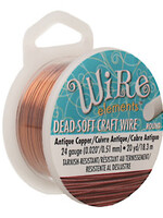 Craft  Wire 24ga.  Antique Copper 20yd