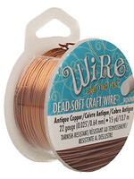 Craft Wire 22ga. Antique Copper Plate 15yd