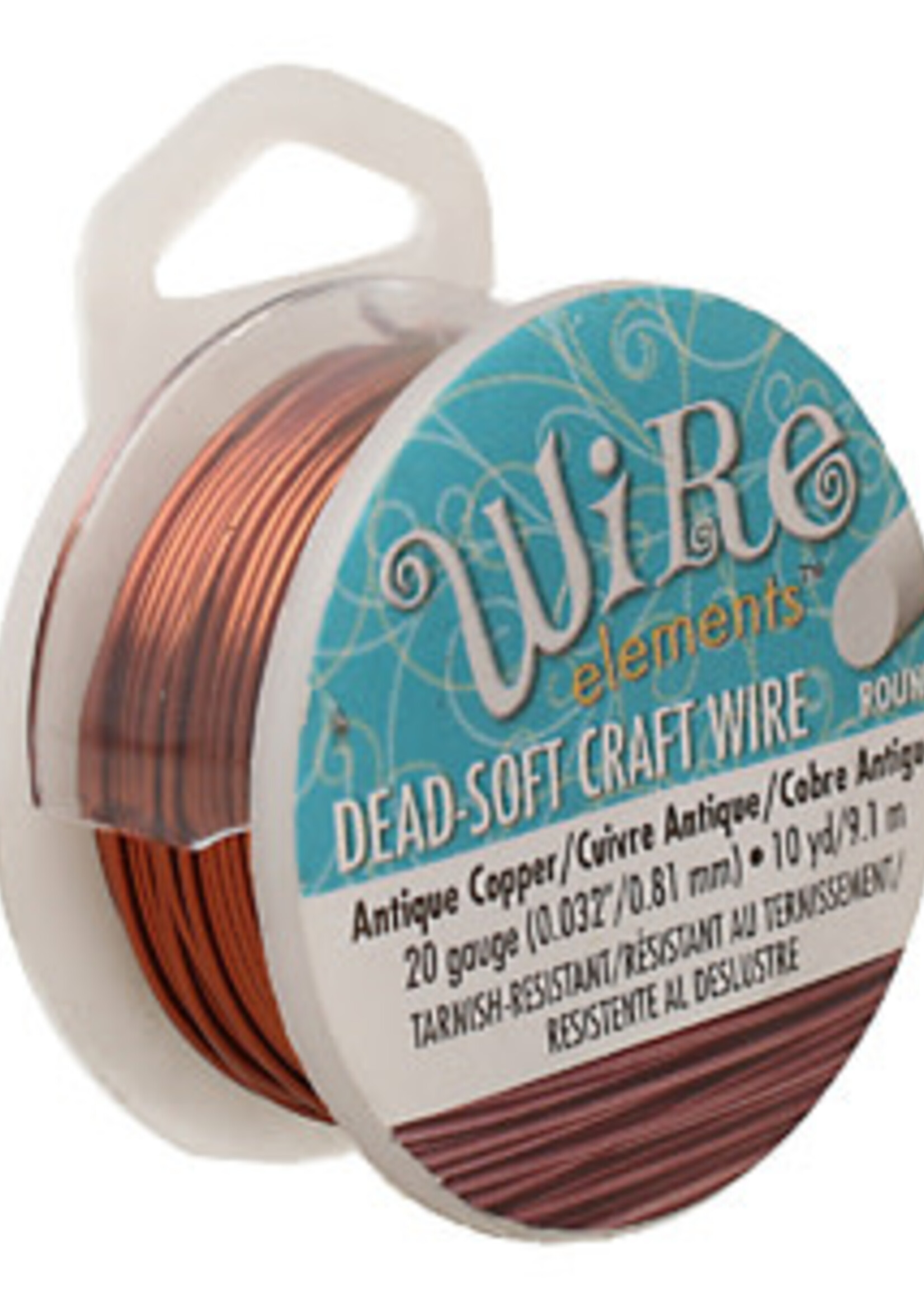Craft Wire 20ga Round Antique Copper 10yd