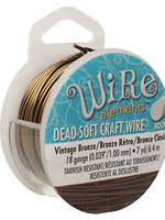Craft  Wire 18ga. Vintage Bronze 7yd