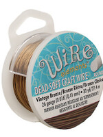 Craft  Wire 26ga. Vintage Bronze 30yd