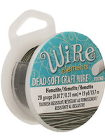 Craft Wire 28ga Round Hematite 15yd