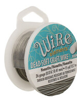 Craft Wire 26ga Round Hematite 15 yd