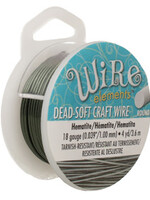 Craft Wire 18ga Round Hematite 4 yd