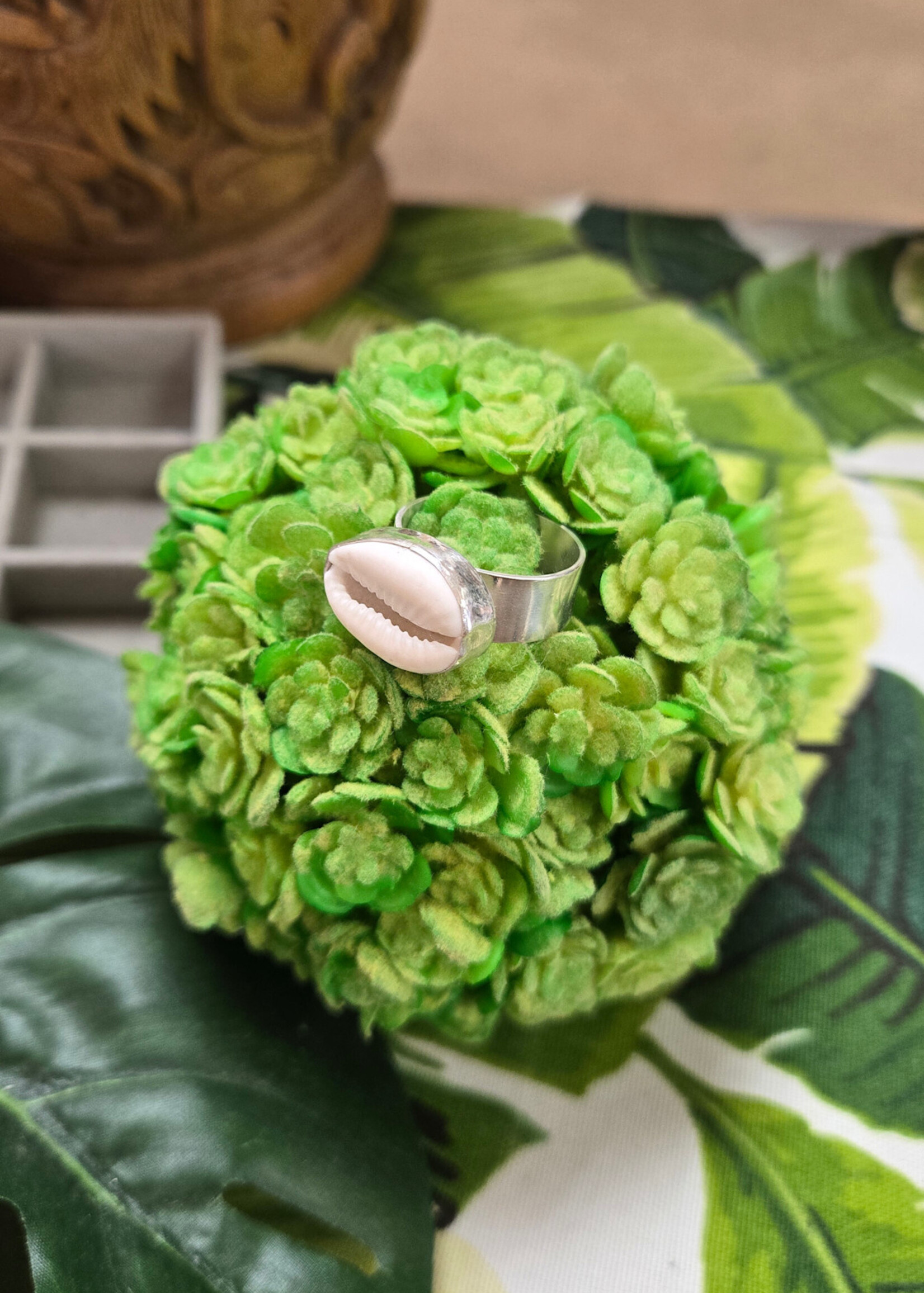 Bezel Set Shell Ring July 19th