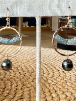 Tahitian & Aquamarine Hoop Earring Class November 12th