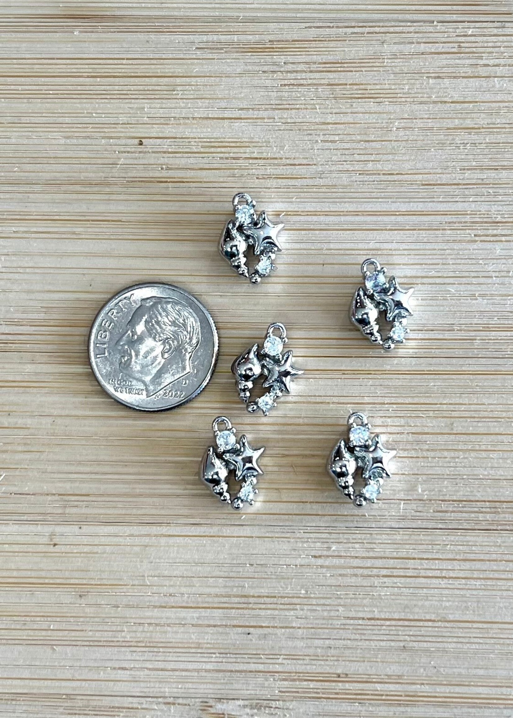Silver Star Shell Fish SP Charm ea